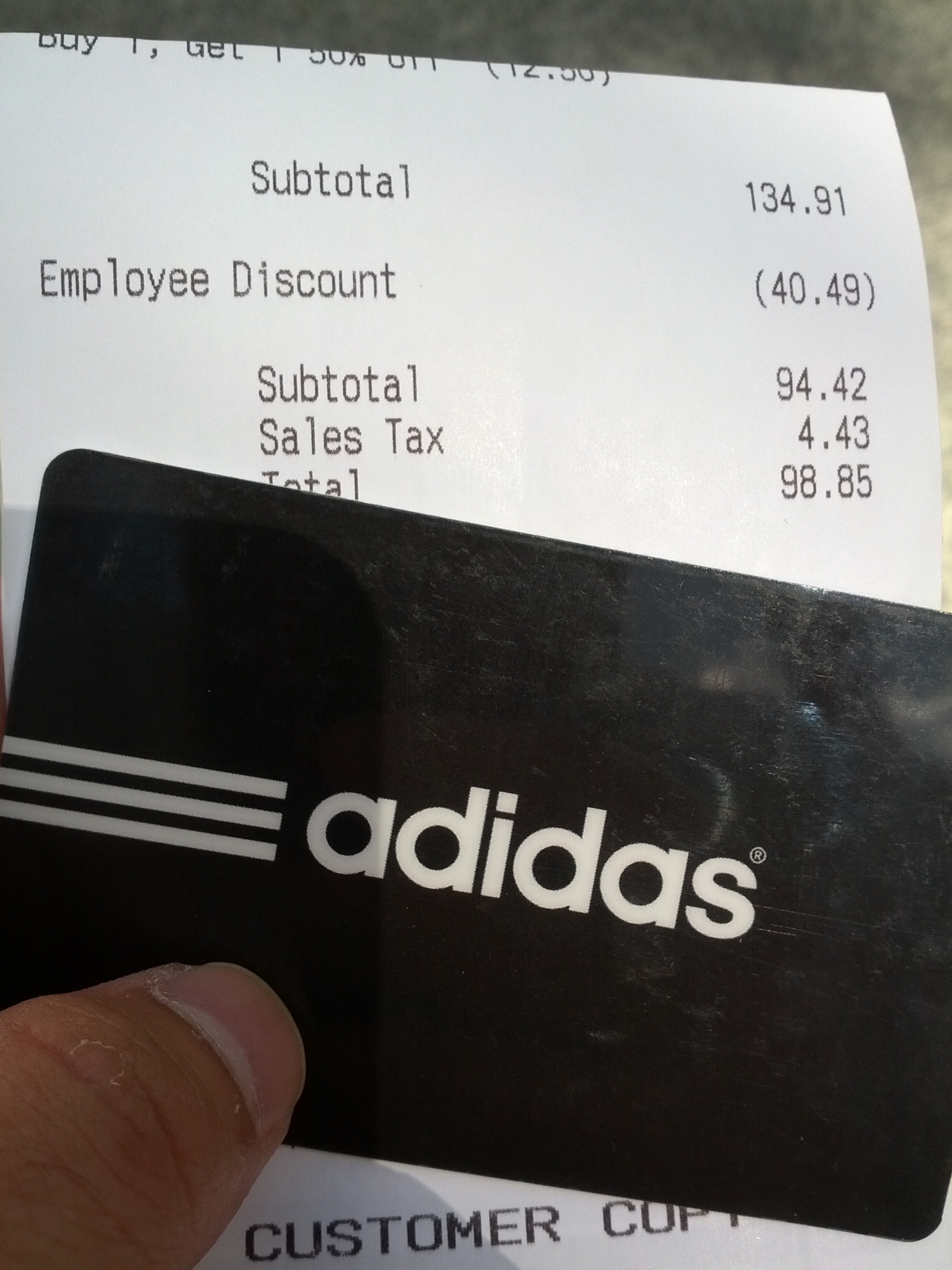 employee discount adidas